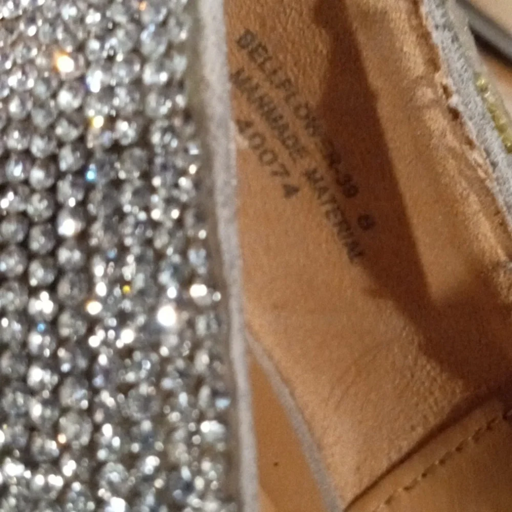 BAMBOO Sparkling Silver Heels